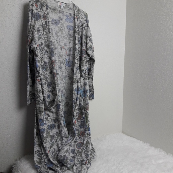 LuLaRoe Sweaters - Lularoe XL Duster Cardigan Sara Flowers Leaves